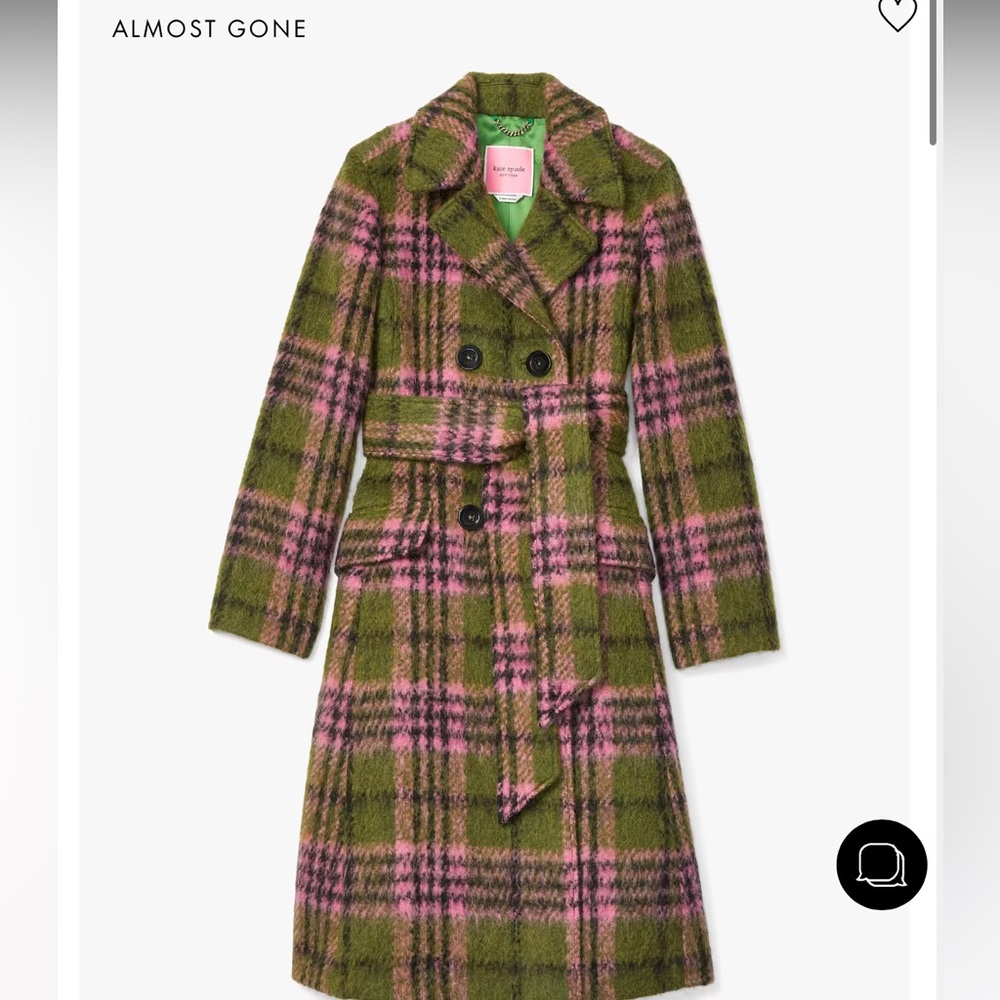 Women Peacoat - Pink and green